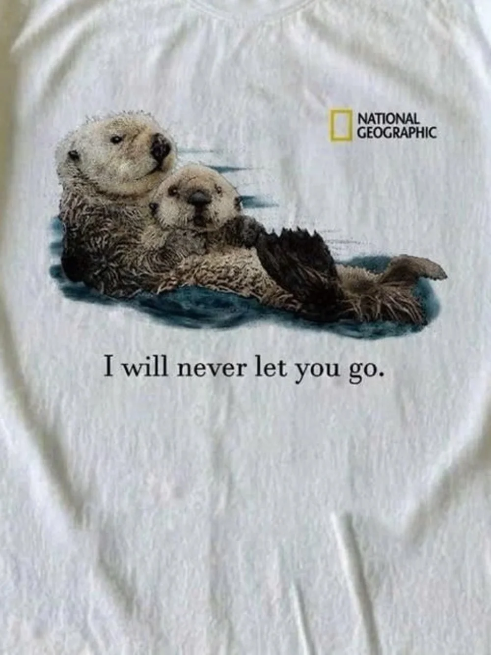 Gildan White Sea Otter Graphic Tee